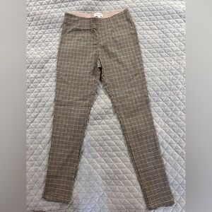 Calvin Klein Plaid Pull on Pants Size 2 Stretch Plaid Elastic Band Waist